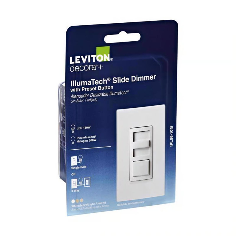Gradateur à glissière 600 watts Levuma IllumaTech Watthite