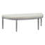 Banc rembourré capitonné beige clair Coastal
