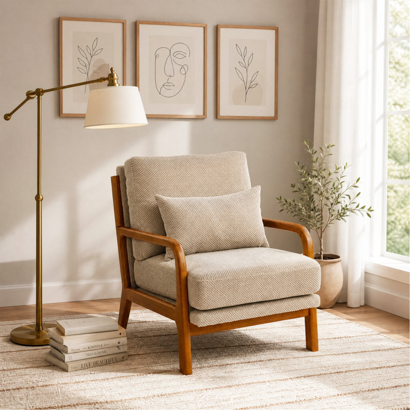 Chaise longue en bois, Tissu noir