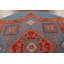Tapis bleu à motif de teinture Kazak bleu fait à la main 10 x 10