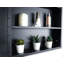 Armoire à pharmacie 20 po x 28 po à fixation murale ou à cadre en métal noir avec miroir