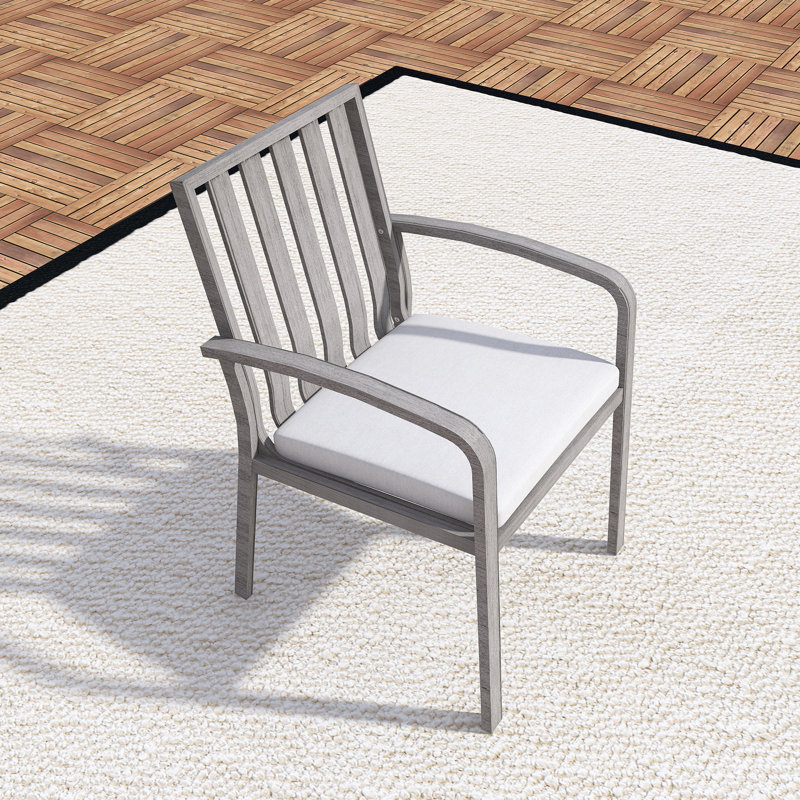 6 chaises de salle à manger d'extérieur modernes en aluminium