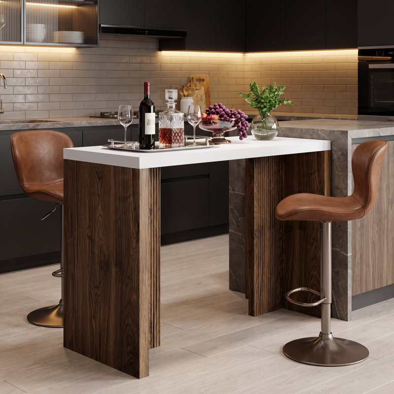 Table de bar, table de pub 55 po, White