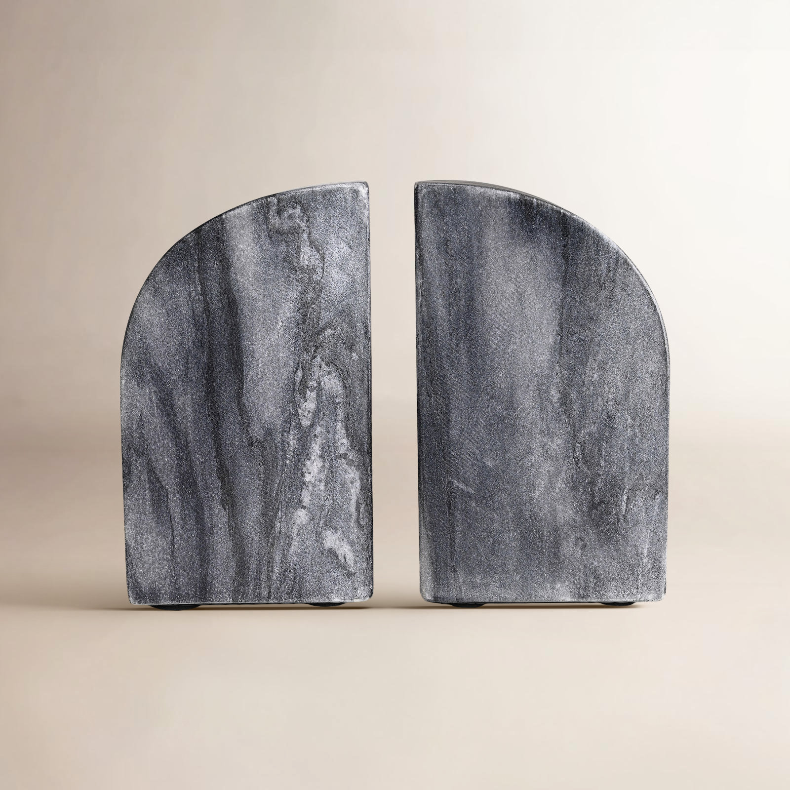 Matheson Marble Bookends, Black
