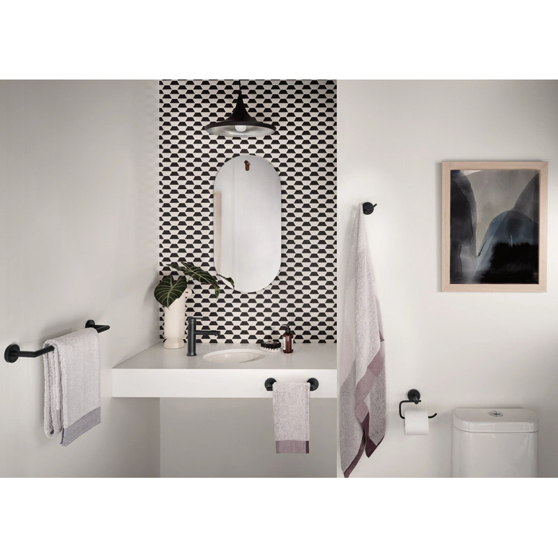 Crochet double pour peignoir Moen Arlys, Noir mat