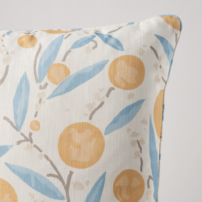 Coussin Mirabelle, Jaune / ciel