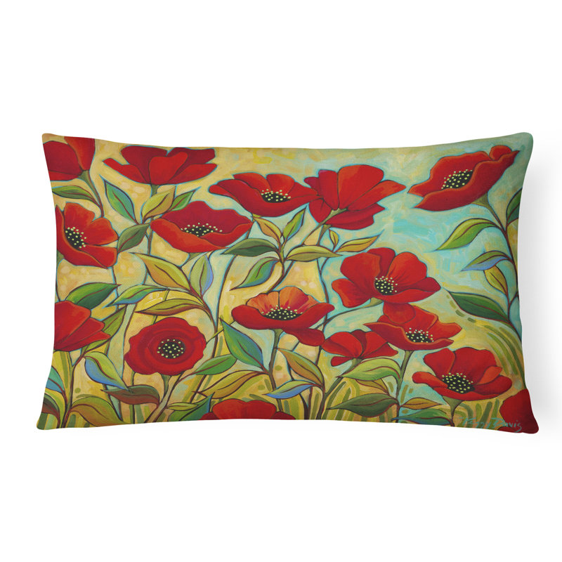  Housse et insert de coussin d'extérieur pour l'extérieur, Fleurs de coquelicots