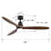 Nicola 60" 3-Blade Black Ceiling Fan With Led Light and Remote Control