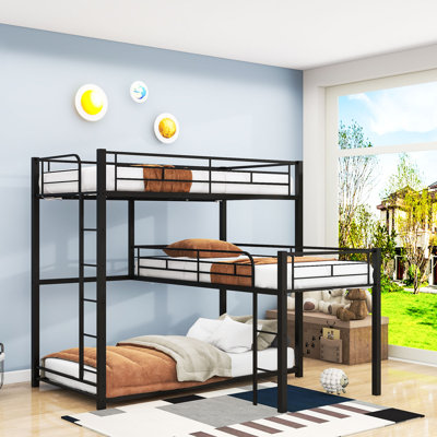Brott Kids Twin Over Twin Over Twin Bunk Bed