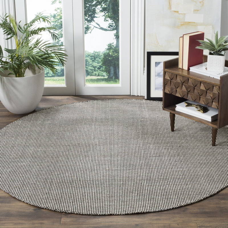 Tapis en coton tissé à la main Cayman, Rond 6 pi