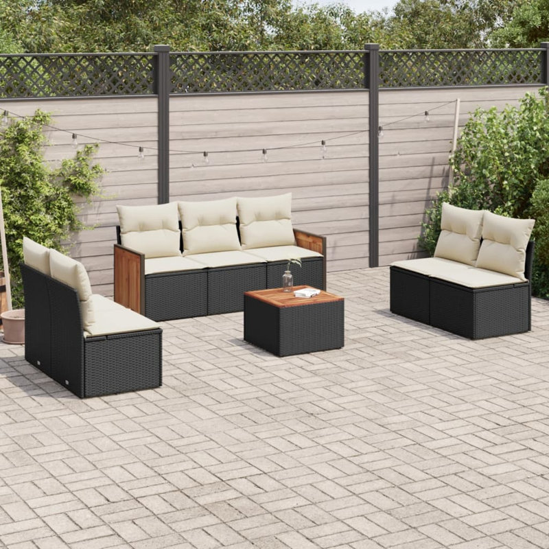 Ensemble de canapé de jardin Vidaxl PE