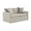 Canapé en lin beige beige et lin beige avec 2 coussins décoratifs Upend
