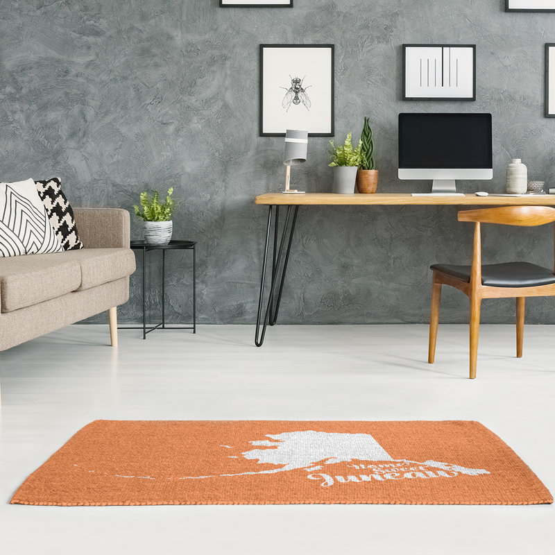 Tapis de zone orange juneau alaska, Rectangle 5 pi x 7 pi, Non