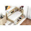 Lit de jour avec deux tiroirs de rangement, armoires de rangement et ports USB-417758200