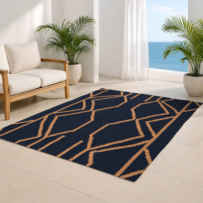 Tapis gris intérieur et extérieur Trellis