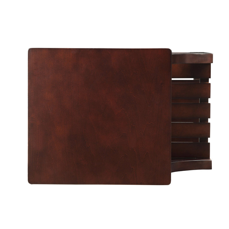 Table d'appoint avec prises électriques et tablettes - Bois rectangulaire pour le salon principal H 24,5 po x l 19,5 po x P 15,5 po