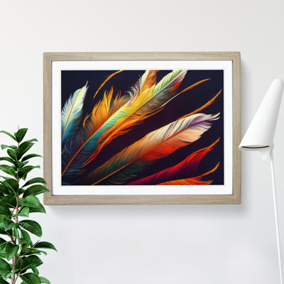 XH1022-374X Adorable Bird Feathers - Single Picture Frame Print