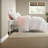 Charming Bow Embroidered Bedding Set, Microfiber Quilt For Cozy Bedrooms