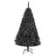 Black Artificial Christmas Tree with Bushy PVC Tips, Hinged Branches and Metal Stand-1283818264