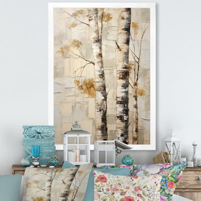 Arbre de minimalisme bouleau IV sur toile
