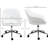 Modern Adjustable Swivel Office Chair with Faux Leather Upholstery and Ergonomic Mid-Back Support