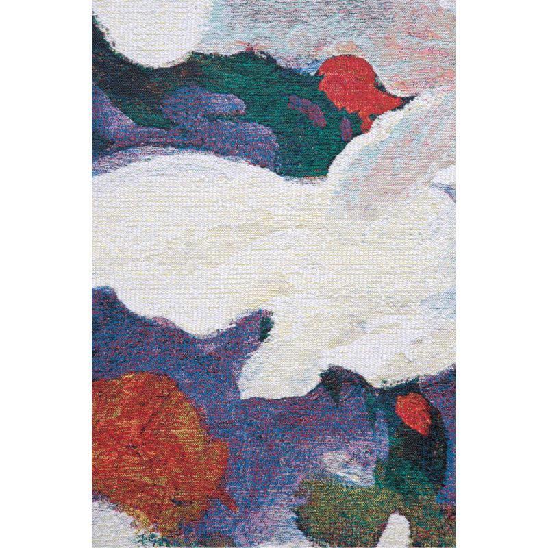 Loom Woven Cotton Blend Wall Hanging, 37" H x 37" W x 0.15" D