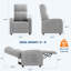 Fauteuil inclinable manuel avec dossier à pression, fauteuil inclinable en tissu de lin avec poches latérales-1225656805