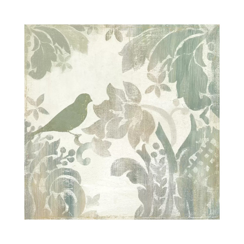 Damask Bird I by Asia Jensen - Wrapped Canvas Painting, 66.04 cm H x 66.04 cm W x 1.91 cm D