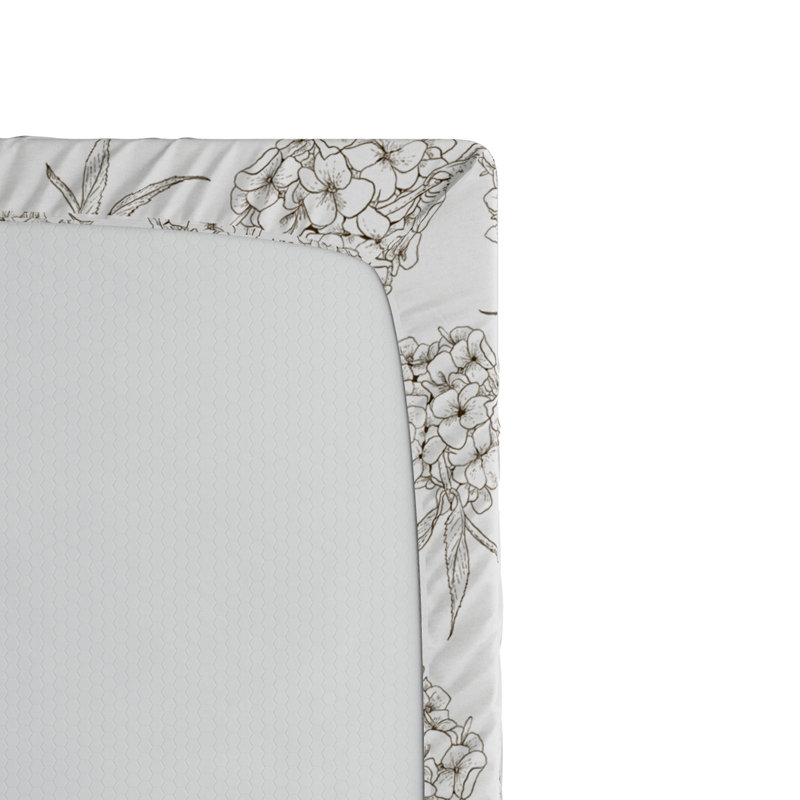 Microfiber Floral Fitted Sheet, Full Fitted Sheet