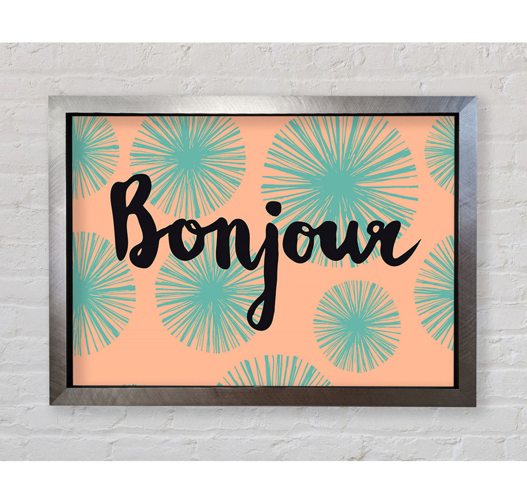 Bonjour 1 - Einzelner Bilderrahmen Typografie