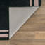 Tapis de sol en polyester noir à bordure encadrée, lavable à la machine et à dos antidérapant.-1159805290