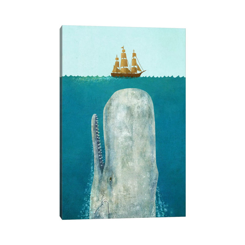 The Whale 1 Piece Wrapped Canvas Wall Art, 101.6 cm H x 66.04 cm W x 1.91 cm D, Open/Framed Gallery Wrapped