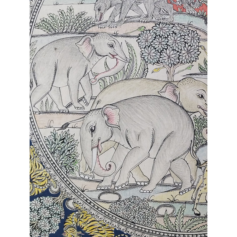 Unity Of Wildlife | Natural Colour On Handmade Sheet | By Rakesh Kumar