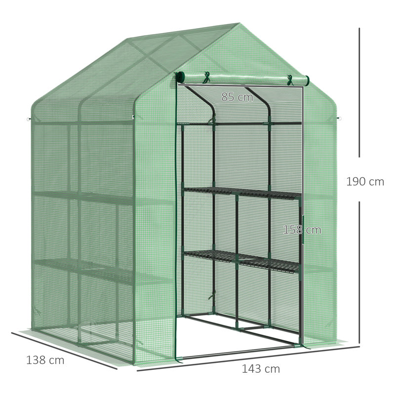 Conchita 4.69 Ft W x 4.53 Ft D Mini Greenhouse