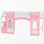 Lit mezzanine simple avec escalier de rangement et fenêtre-2065681623