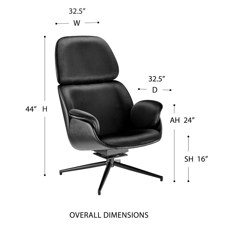 Chaise longue pivotante l 32,09 po Kellise