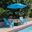  16,9 lb Base de parasol en plastique avec roulettes