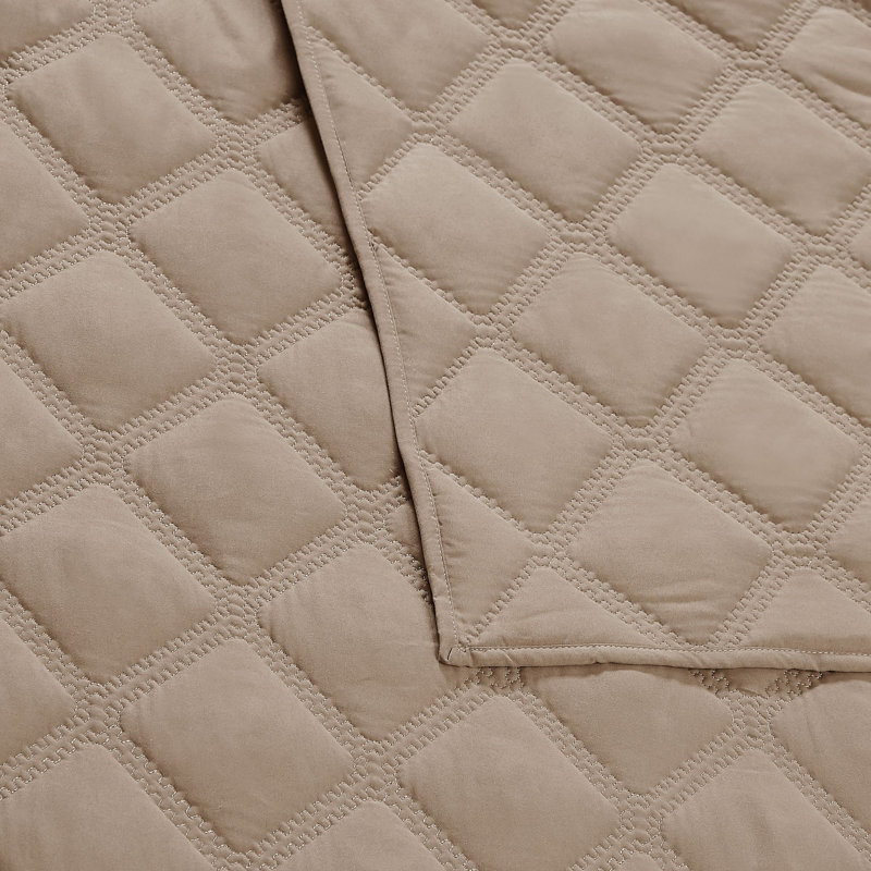 Everyday Quilt, Twin XL Quilt + 1 Sham, Khaki