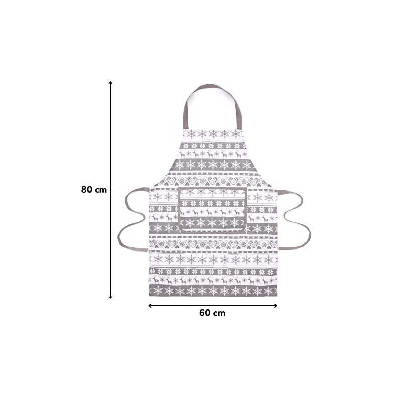 Christmas Nordic Apron Sets, Grey 