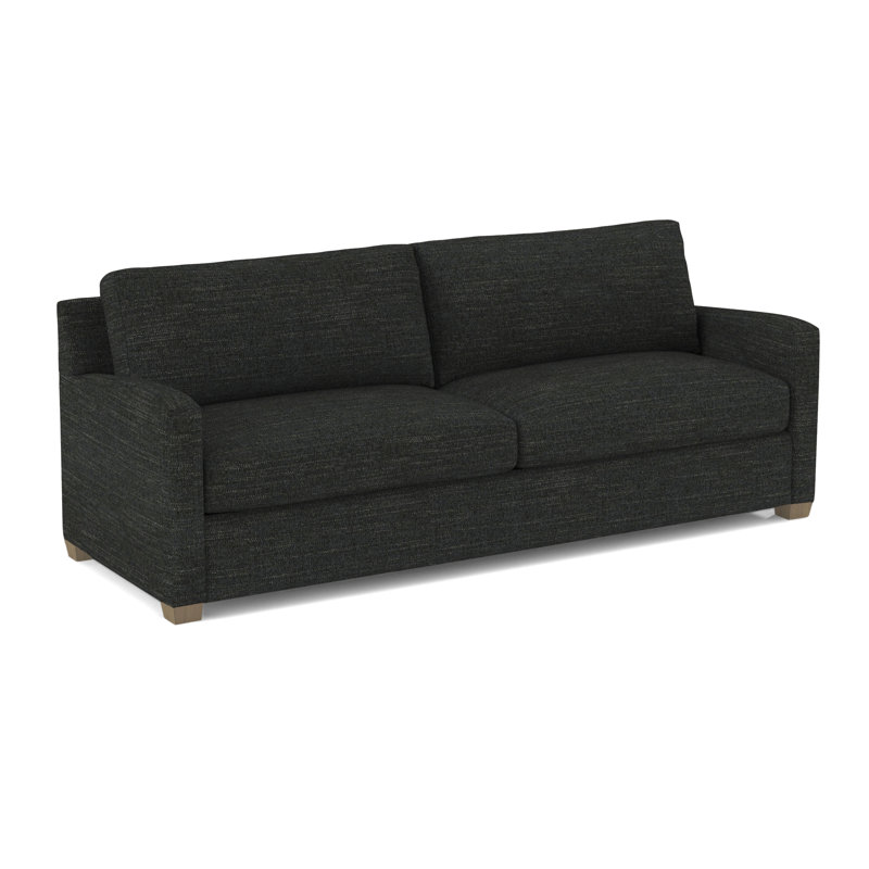 Leather Sofa, Rumor Bliss, Weathered Gray