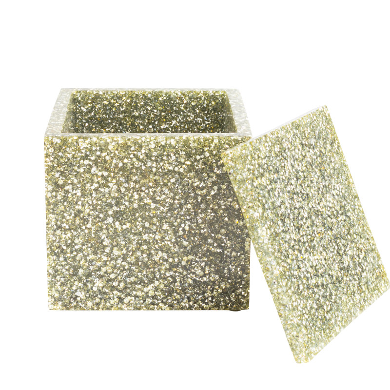 Contenant de rangement Sparkles Home Décoration de meuble-lavabo de salle de bain, Argent argent