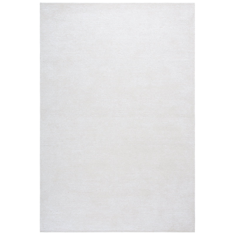 Mirash Hand Tufted Viscose/Wool/Cotton Solid Color Rug in Ivory, Rectangle 6' x 9'