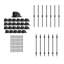 Royal Railing - Versailles Profile Versailles Profile 25 1/8" Long x 1/2" Wide 13 Balusters - 7 Single Collar & 6 Double Collar