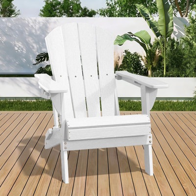Chaise Adirondack pliable toutes saisons avec porte-gobelet 