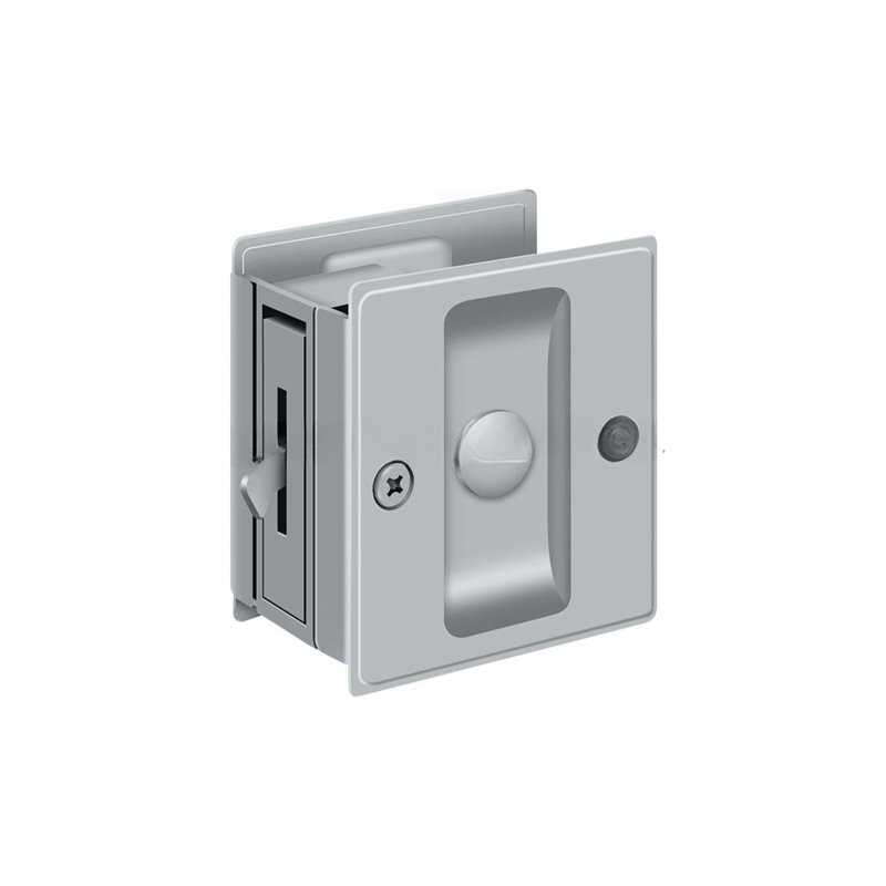 Serrure de poche Deltana SDL25U26D, 2 1/2 po x 2 3/4 po, fini chrome brossé, Chrome brossé