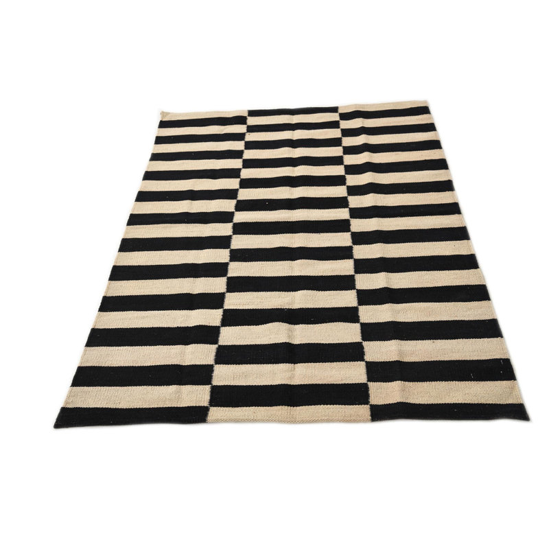 Tapis noir et blanc Jessen