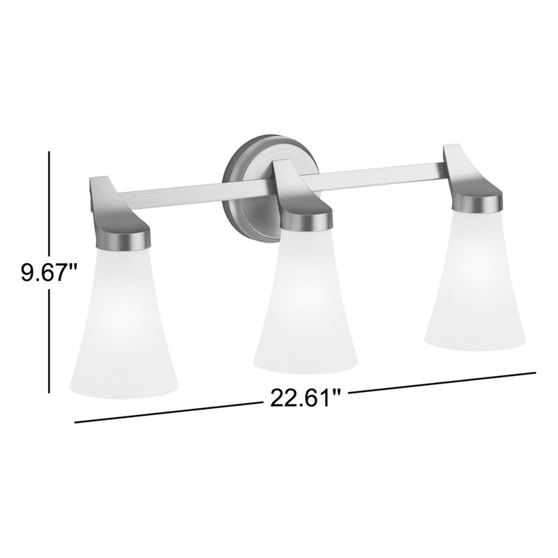 Simplice 22-5/8 In. Three-Light Sconce, Brushed Moderne Brass