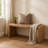 Koe Accent Bench, 49 Inch Wide Handwoven Natural Jute Woven Frame
