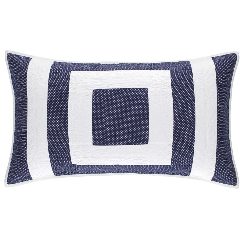 Birch Point Navy Quilted Sham, King