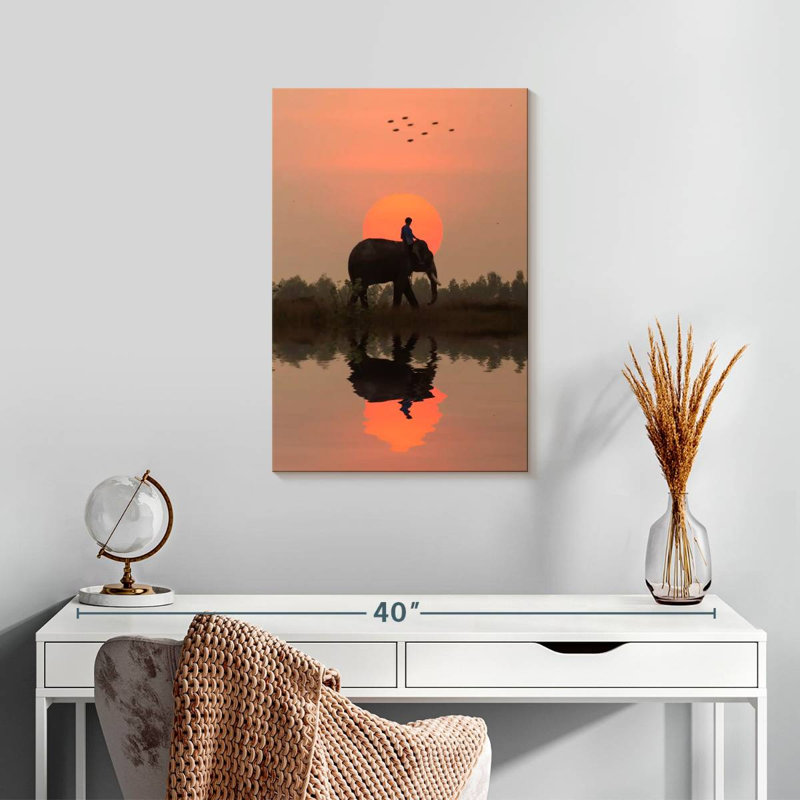 Brampt Elephant Rider, 24" H x 16" W